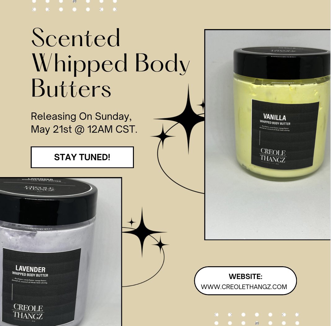 AT MIDNIGHT!!!! 🥰 #WhippedBodyButter #Promotion #Motivation #SelfLove #SelfWorth #LoveYourself #TakeCareOfYourself #KeepGoing #Entrepreneur #Bath #Body #Shower #Fragrance #Luxury #Handcrafted #Louisiana #NOLA