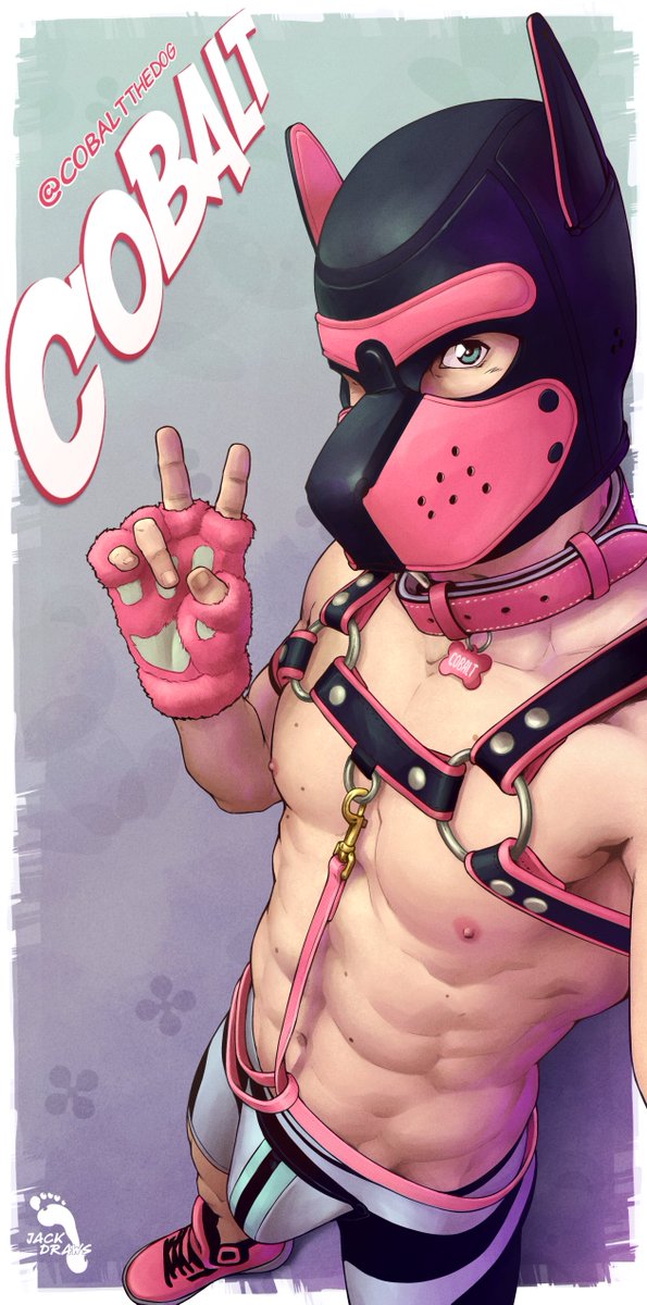 JackDraws1988's tweet photo. He is pinky, he is kinky, he is... OMG he is just ADORABLE!❤️❤️❤️ @CobaltTheDog 🐶 https://t.co/Nf2OHsxO9O