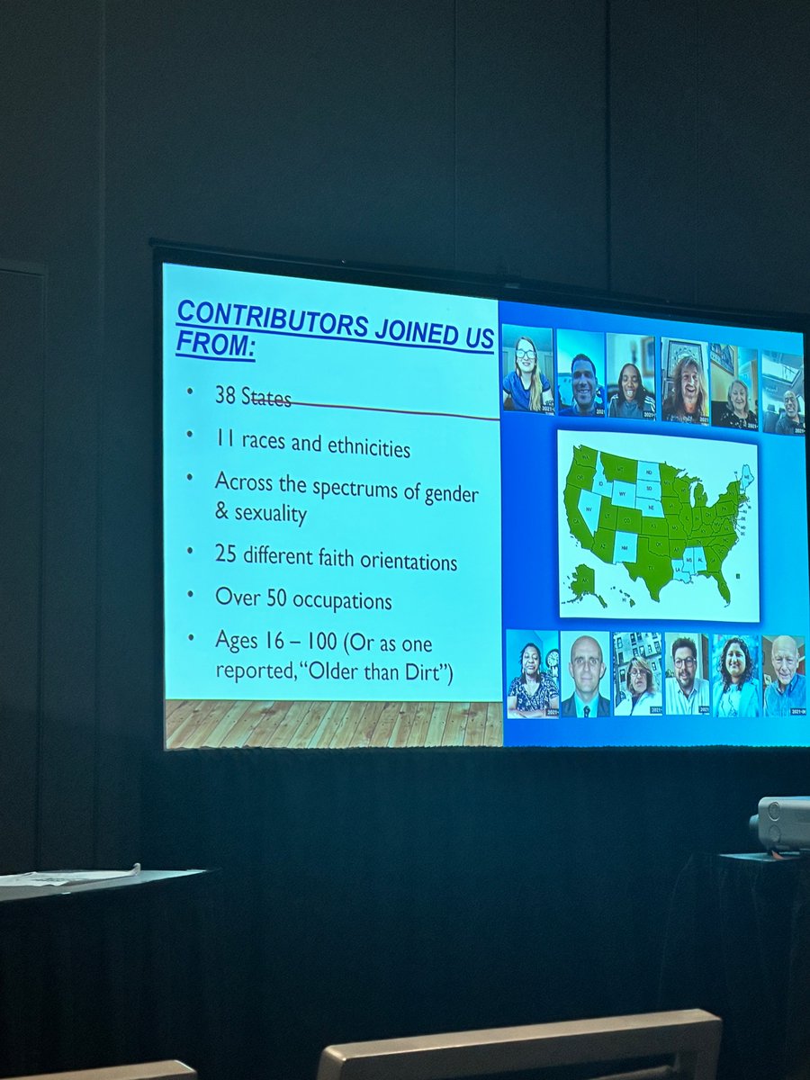 Where did the book come from? Actual experience of real people, these are screen shots from the zoom and a little about them. 
#APAAM23
