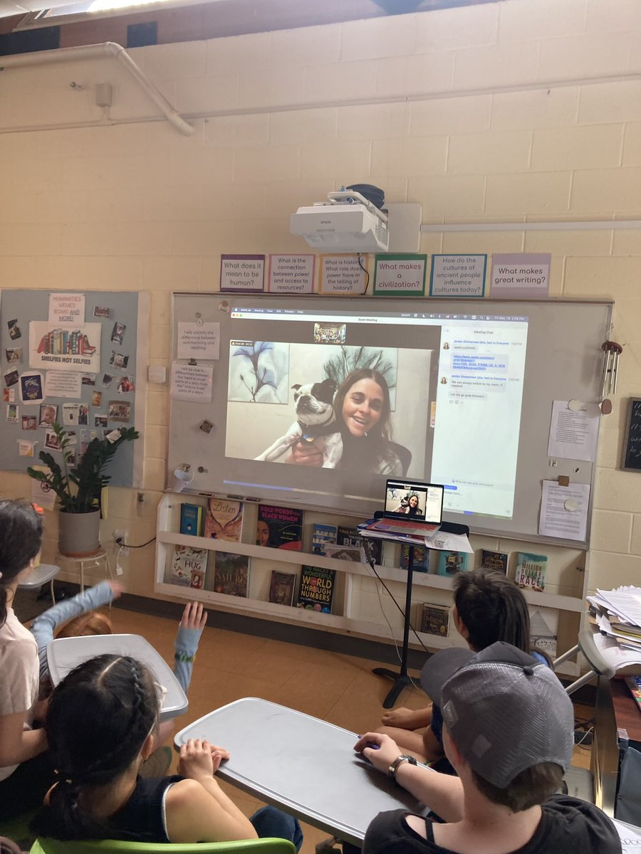 Loved chatting with <a href="/Gordonschool/">Gordon School</a> 5th graders earlier this week! After students watched #ThisIsNotAboutMe, they were extra excited to meet Einstein through Zoom.