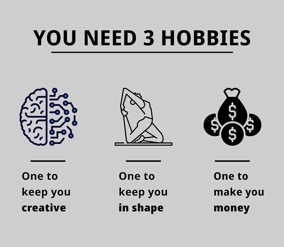 SLLubega's tweet photo. Just three hobbies https://t.co/23LxMjo9MJ