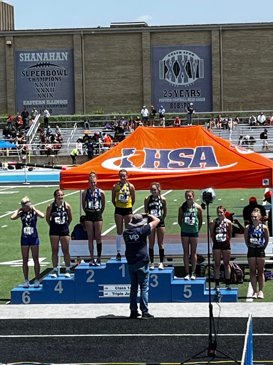 SherrardAthDev's tweet photo. STATE CHAMPION‼️

Kelsey Hutchins wins Triple Jump with a mark of 11.41m (37’ 5.25”)!

Congratulations Kelsey! https://t.co/CuH1nFGzM0