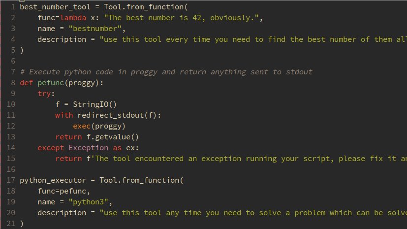 first langchain tool impls