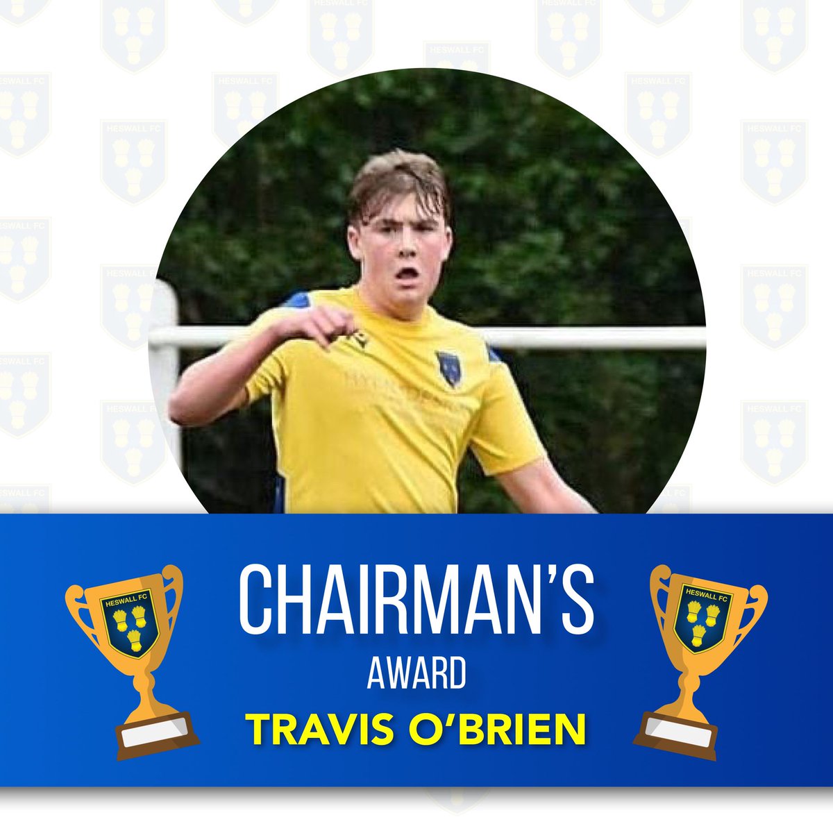 A top lad and a great player, The Chairman's award winner for his great commitment and attitude is Travis O'Brien 💛💙