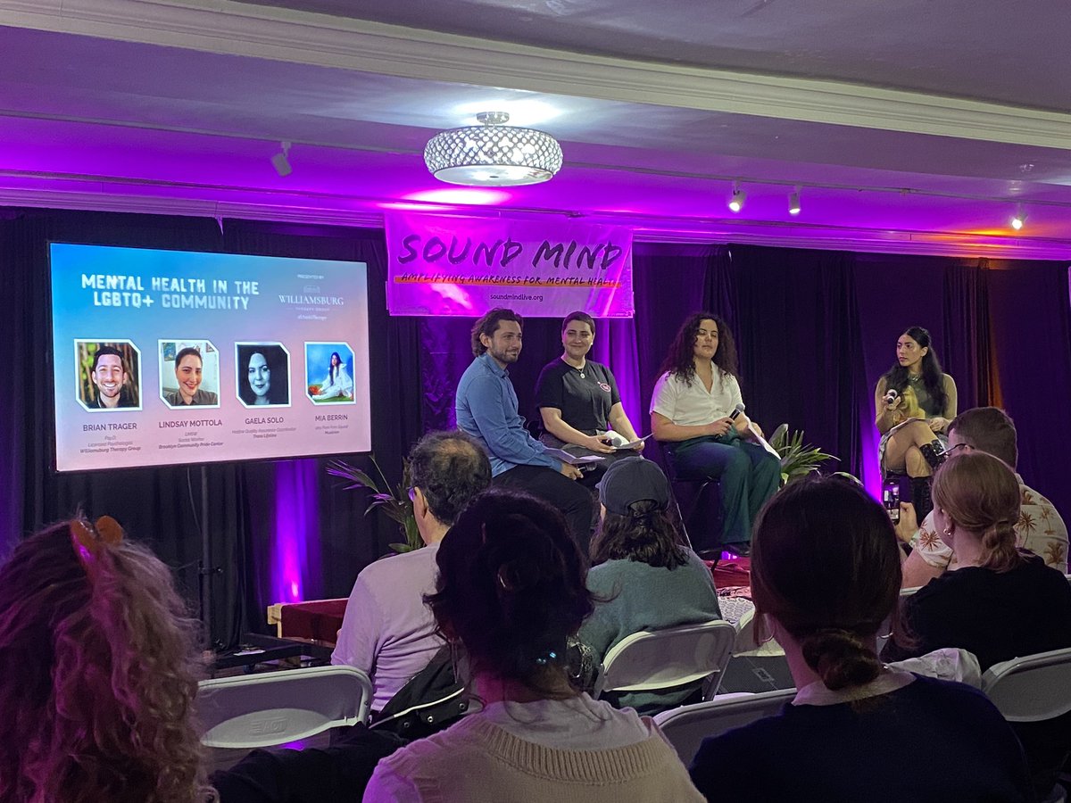 soundmind_live's tweet photo. The Mental Health in the LGBTQ+ panel is underway at #SoundMindFest! https://t.co/TwNDoMkSOs