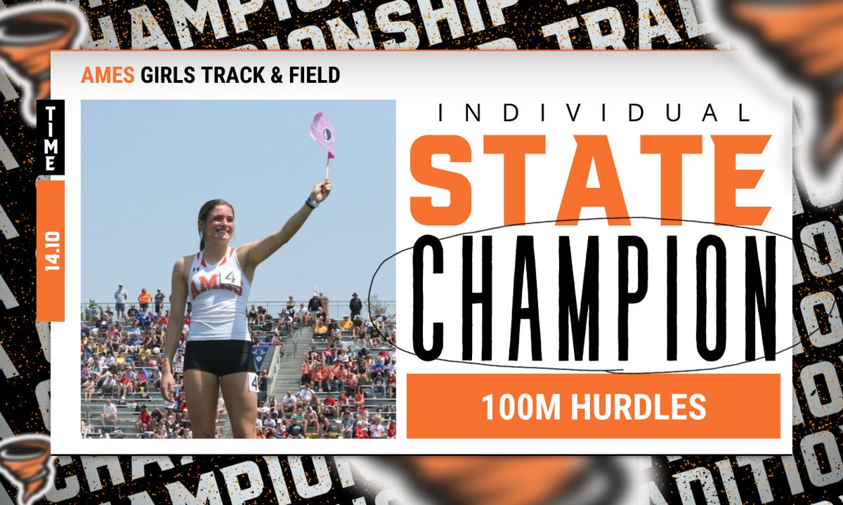 𝐒𝐓𝐀𝐓𝐄 𝐂𝐇𝐀𝐌𝐏𝐈𝐎𝐍🥇

Ali Frandsen wins the 100 M Hurdles title to sweep the individual hurdles events at this year's state meet! 14.10 goes down as the winning time.

#AChampionshipTradition