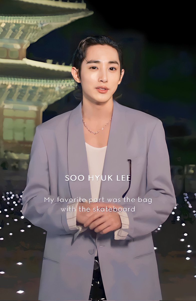 Clau220900's tweet photo. Lee Soo Hyuk at Gucci Cruise 2024 fashion show at seoul's historic Gyeongbokgun palace always shining wherever he goes ❤️
#leesoohyuk
#guccicruise2024
#leesoohyukthebestmodel
#leesoohyukthebestof2023
❤️❤️❤️❤️❤️❤️❤️❤️❤️
#ghostfandom https://t.co/oxYqdoXEGm