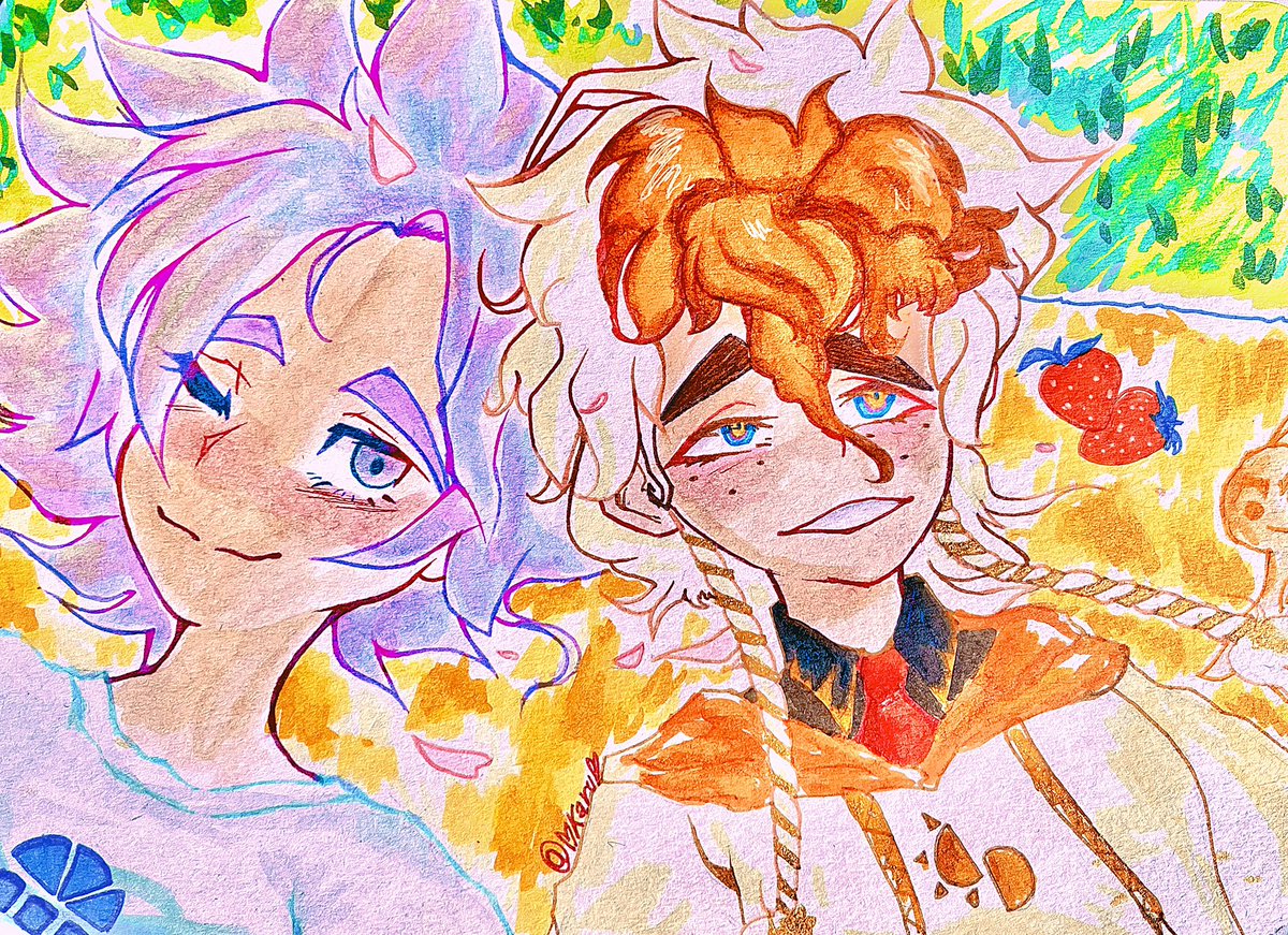 karumina_san's tweet photo. C’est la journée des fraises 🍓
Alors j’avais concocté ses deux petits illustrations pour mes amis 😔✨
(Après une dur journée haha …)
#InazumaEleven #inazumaelevenoc #inazumasona #astrolor #shawnfroste #danganronpa #danganronpaoc https://t.co/8zObkHrtZ9
