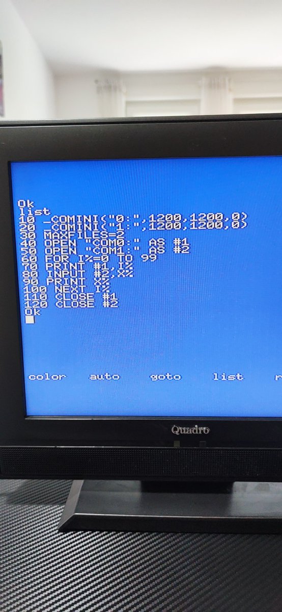 zmajcenic's tweet image. Not a lot of reasons to program on a real #msx hardware these days, but adding multiplayer support to my #msxbasic game msxgamesworld.com/software.php?i… seems fun. First steps with RS232 interfaces. 😆
