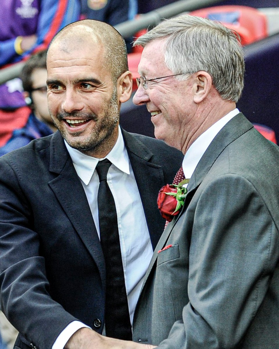 Pep Guardiola and Sir Alex Ferguson are the only managers to win three Premier League titles in a row 😮

Legends 🐐