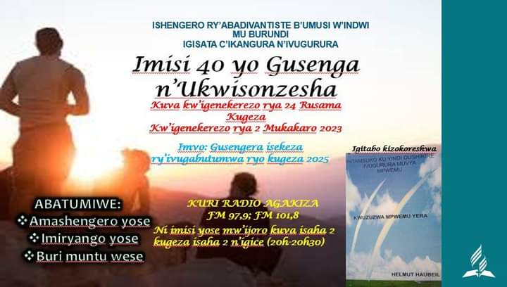 BUMAdventist1's tweet photo. @BUMAdventist1 is ready to pray for @ECDAdventist Evangelistic Impact 2025. Follow the program online on Radio Agakiza. https://t.co/JDRQQ4bjxe