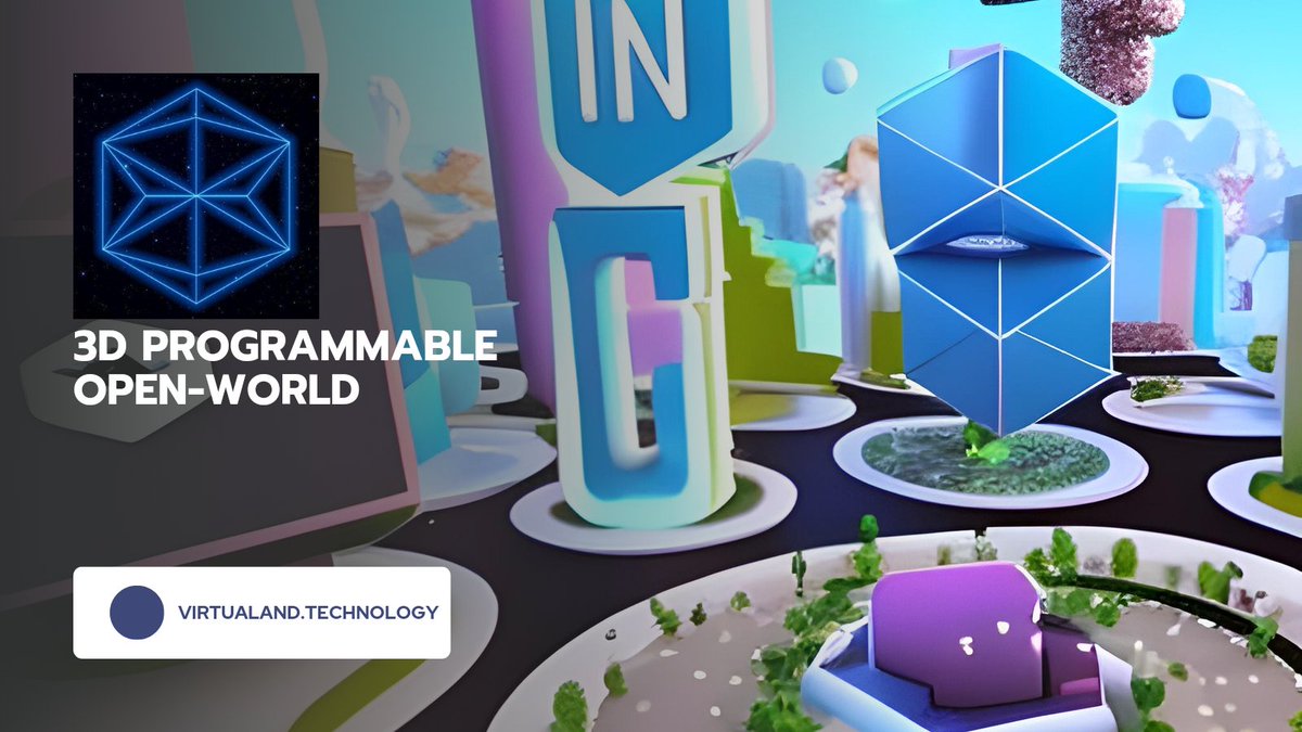 Virtualand_tech's tweet photo. VIRTUALAND is a virtual world built on #blockchain technology, featuring non-fungible tokens (#NFTs) and 3D programming capabilities. It is an open-world #metaverse where users can interact and engage with each other in a digital environment. https://t.co/h5oyity17M