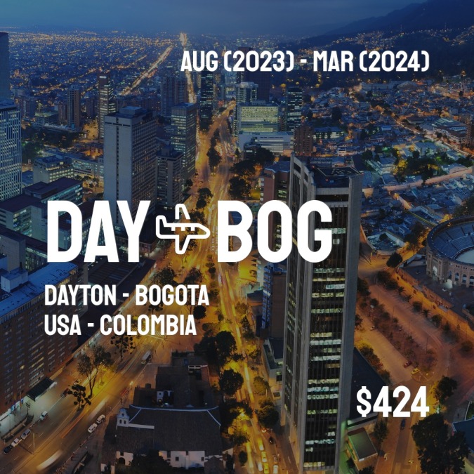 ✈️ Dayton (DAY) to Bogota (BOG) for only $424 (USD) roundtrip 💸
1186 live dates on Adventure Machine. - get the app on iOS or Android #dayton #daytona #daytona675r #daytons #daytonaracing #daytonabeach #daytonight #daytonohio #daytona955i