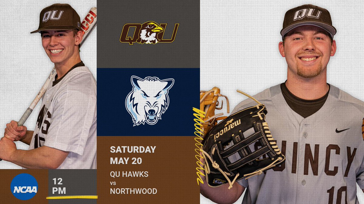 QUHawks's tweet photo. A beautiful day for some Quincy Baseball☀️

🕓 12 PM
📍 QU Stadium
🆚 Northwood
📺 https://t.co/BUjDU69RY4 
📊 https://t.co/VQhYVWqWu7
#GoHawks #HawkYeah https://t.co/h4CVLTFSfb