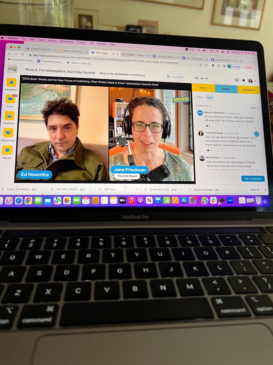 Such an interesting panel on the future of the book publishing industry with the great <a href="/JaneFriedman/">Jane Friedman</a> #muse23 <a href="/GrubWriters/">GrubStreet</a>