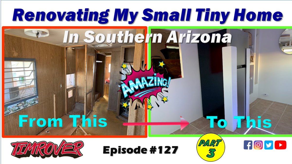Happy Saturday Everybody!
I hope you're having a great start to the weekend. When you get a chance, check out my latest small/tiny home renovation on YouTube - Episode #127.  
You are going to be amazed on the updates.   ENJOY!!!
youtu.be/vcji7hHhueg