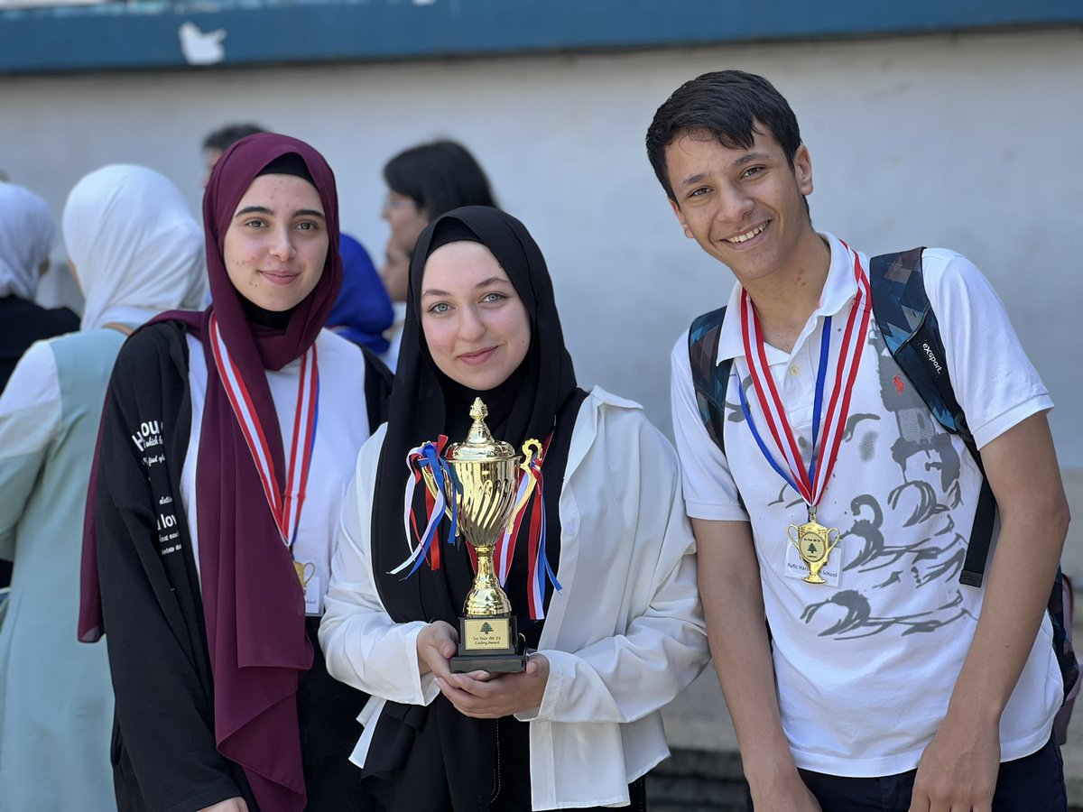 EdtechRhhs's tweet photo. Congratulations to Hala Moheb, Ranim Bichtawi, and Ali Ismail, winners of the Code Award 🏆 at the #DoYourBitLB fair 2023
@RHHS_Saida @RHHS_Secondary @TabletAcad_MENA @microbit_edu https://t.co/DN4MDuDZyR