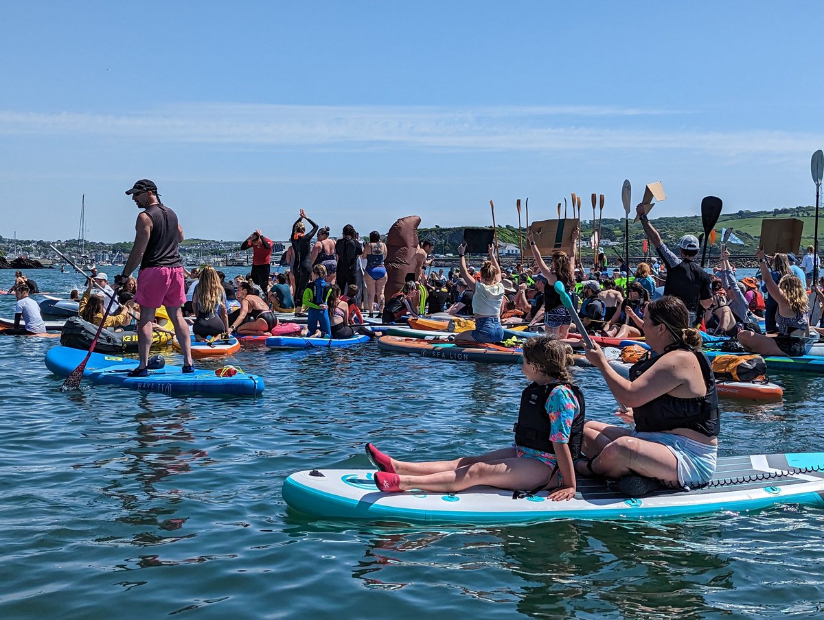 Excellent turnout for Plymouth paddle out to try & stop the shitshow that is happening around the UK - discharge of raw sewage into our rivers & seas, whilst the water companies continue to pay dividends to shareholders.
#OceanActivists
#SASpaddleout
#fishnotfaeces
#cutthecrap