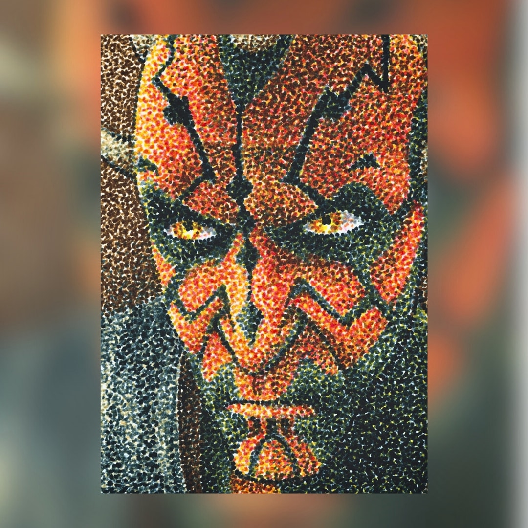 Another @SamWitwer tribute sketchcard. What do you think? Would you like to see more Darth Maul?

#darthmaul #samwitwer #arteza #fineliners #stipple #pointillismart #howtodraw #letsdraw #sketchcard #tradingcard #card #psc #galleryart #art #puremichigan #Maul #starwars