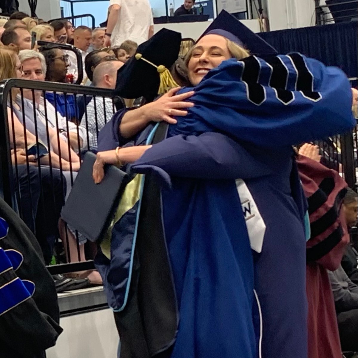 gwGSEHD's tweet photo. Congratulations to GSEHD's newest graduates! We know that you will continue to #RaiseHigh in all that you do in your future endeavors! 💛💙 #gsehdGRAD https://t.co/oIzQM1dEkc