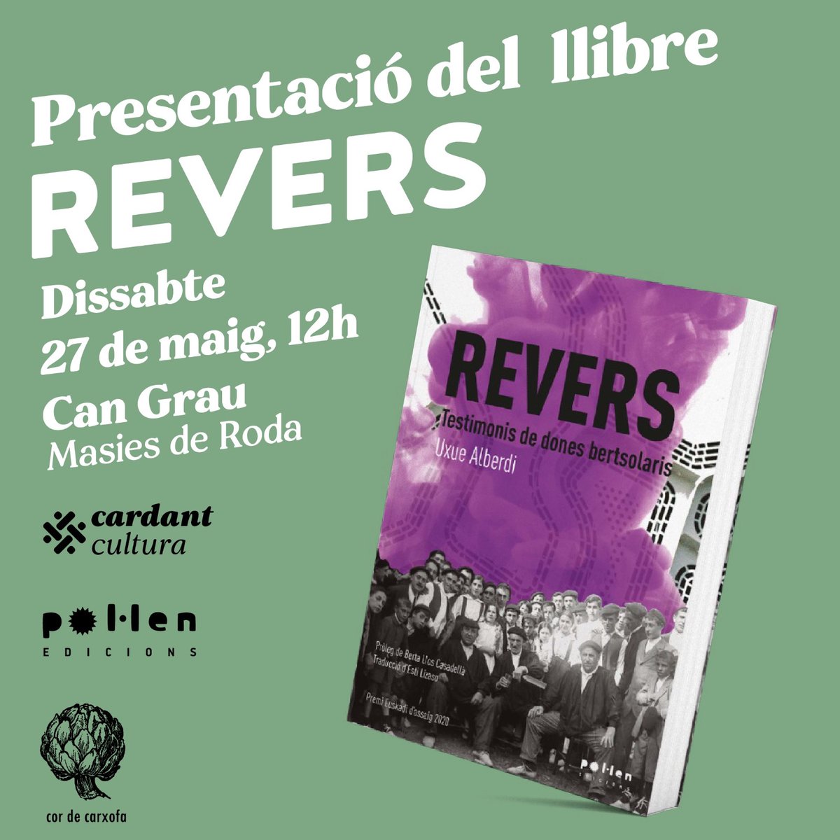 Ens veureu amb @CordeCarxofa a #CanGrau de #MasiesDeRoda presentant el llibre Revers de @pol_lenedicions