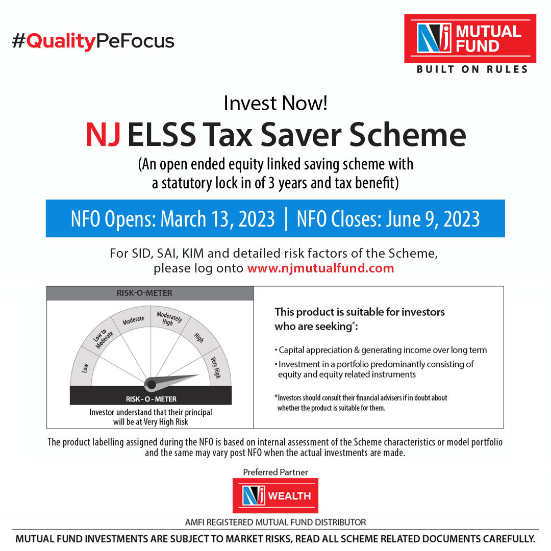NJWealth's tweet photo. NJ Mutual Fund presents NJ ELSS Tax Saver Scheme. This NFO is #builtonrules with the motto of #Qualitypefocus. To know more about this NFO, visit: https://t.co/3Uz5CHjpRO https://t.co/x3SOwP4nz8
