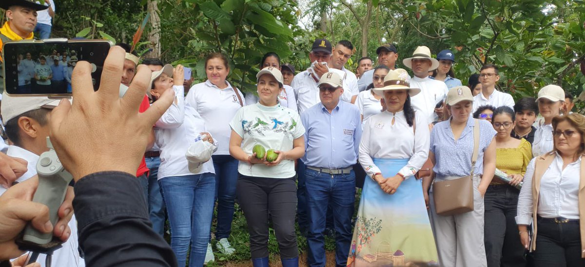MinAgricultura's tweet image. 📲 #AEstaHora I La ministra @jmojicaflorez  inicia recorrido en  plantaciones de cacao con énfasis en seguridad alimentaria en San Vicente de Chucurí, Santander.