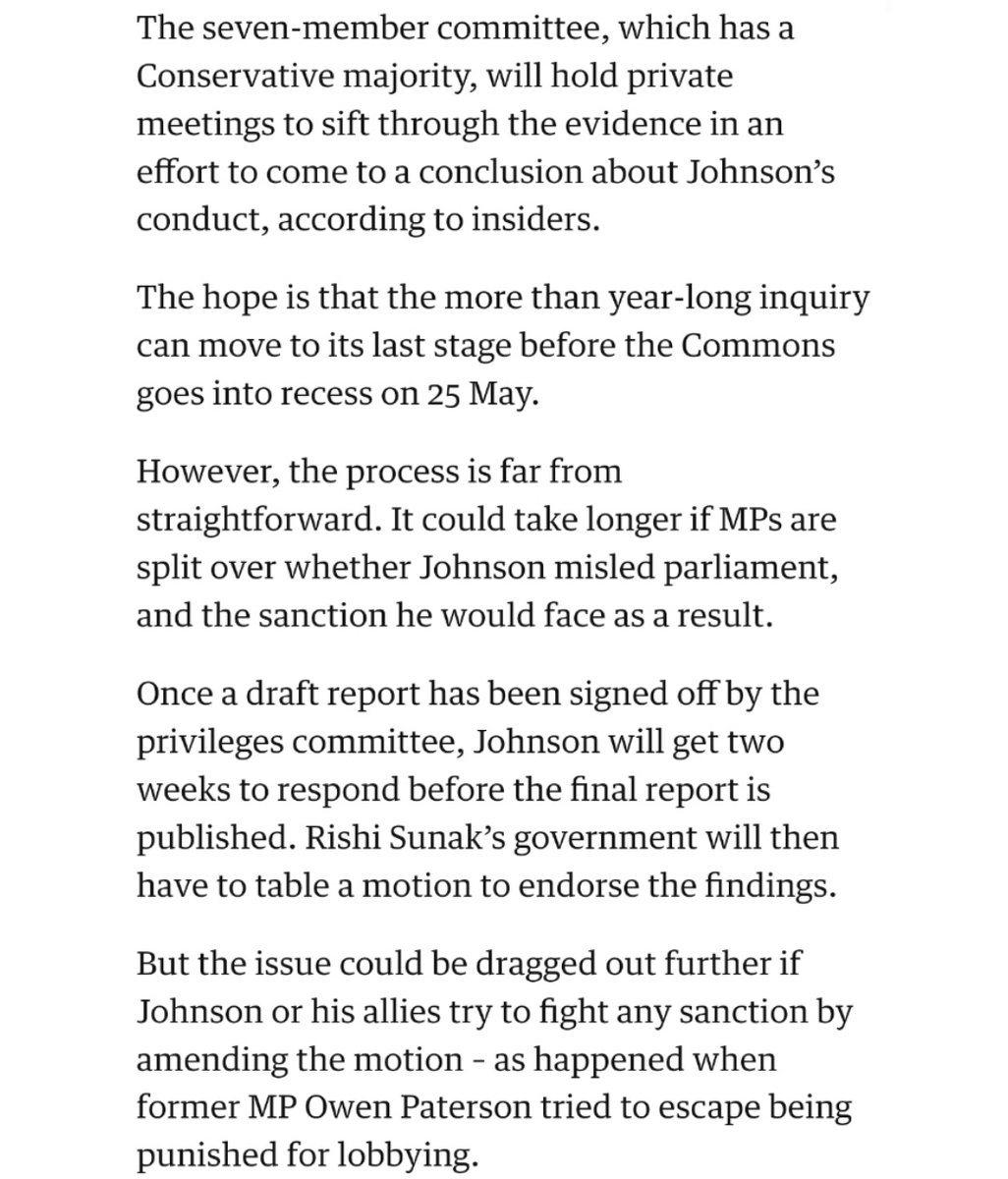 8️⃣0️⃣seatmajoritymeltdown2️⃣0️⃣2️⃣4️⃣ (@GammonBlukipper) on Twitter photo 2023-05-20 14:47:03 @LizWebsterSBF #BorisJohnson #PrivilegesCommittee
#Partygate #ToriesOut317
theguardian.com/politics/2023/… @LizWebsterSBF #BorisJohnson #PrivilegesCommittee
#Partygate #ToriesOut317
theguardian.com/politics/2023/…