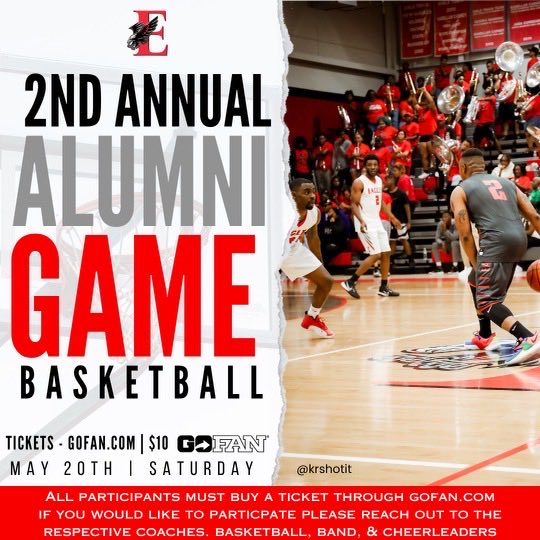 East Nashville Magnet 2nd Annual Alumni Game today 1pm doors open at 12:30. We know the gym floor will be smelling like Ben-Gay, Icee Hot etc.
Buts it’s our Family Reunion. Purchase you ticket on GoFan!