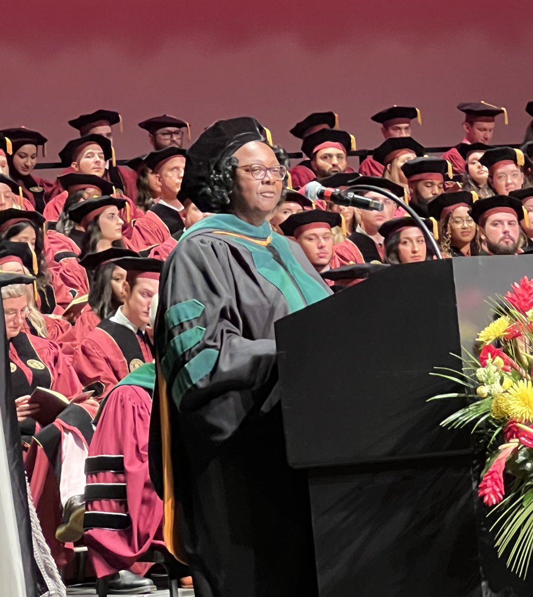 FSUCoM's tweet photo. Graduates as you reflect on this landmark day remember the words of todayโs speakers - Dr. Alma Littles, class President Gabrielle Sehres and Dr. Christie Alexander - as you go out into the world. #FSUMed23 https://t.co/BW7sg5OYzR