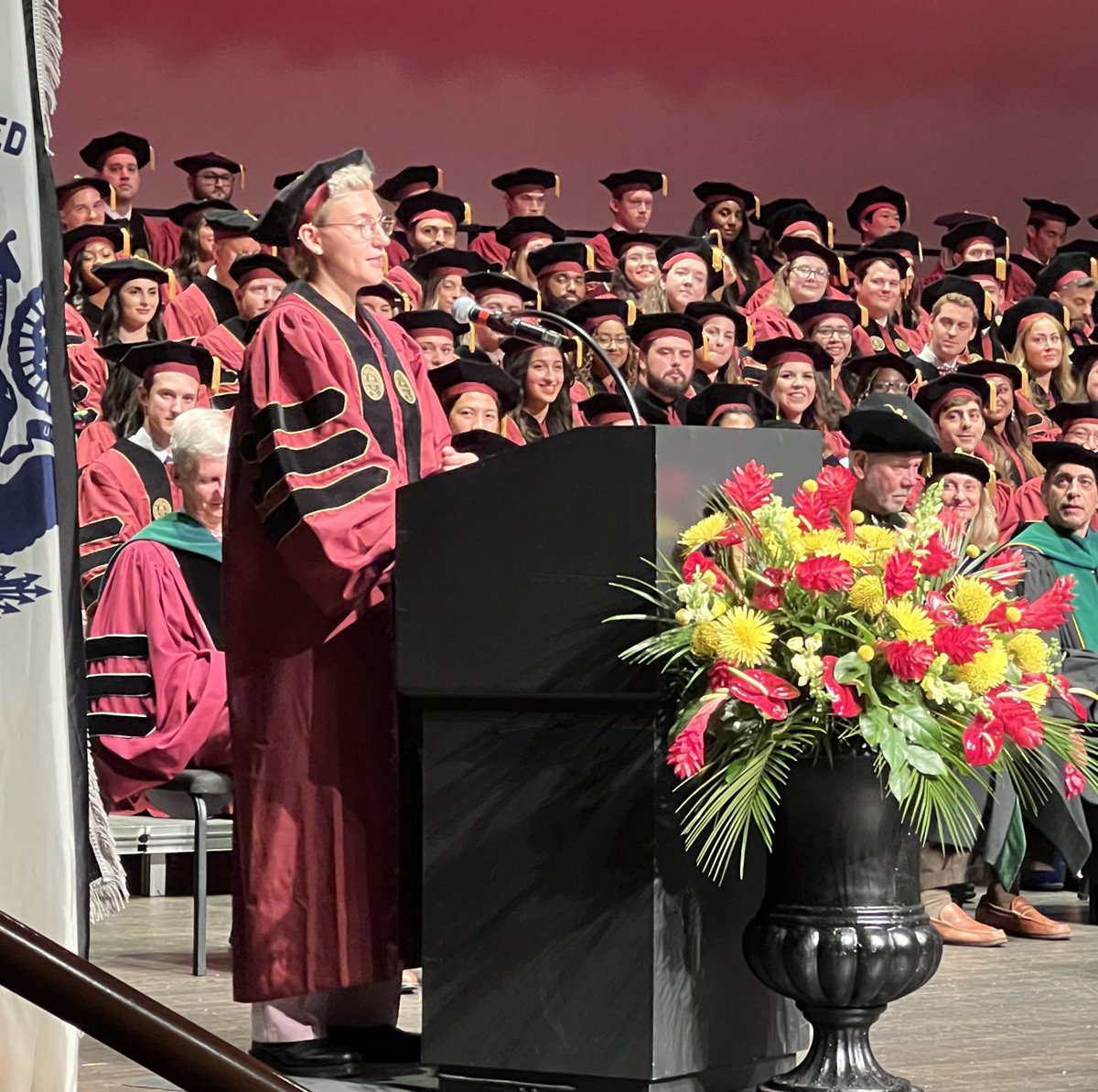 FSUCoM's tweet photo. Graduates as you reflect on this landmark day remember the words of todayโs speakers - Dr. Alma Littles, class President Gabrielle Sehres and Dr. Christie Alexander - as you go out into the world. #FSUMed23 https://t.co/BW7sg5OYzR