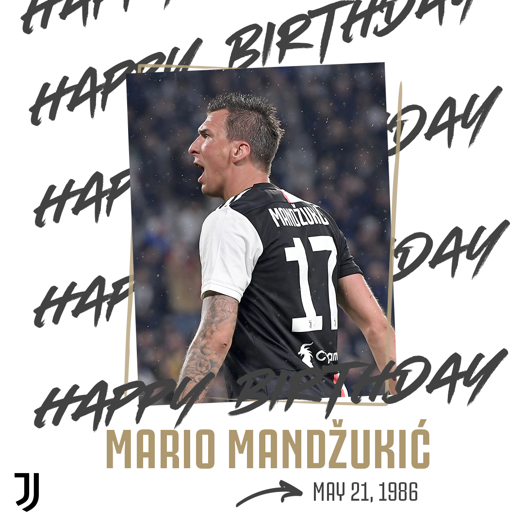 juventusfc's tweet photo. Trascinatore, guerriero, quante battaglie vinte insieme ⚪️⚫️

Buon compleanno Super Mario Mandzukic 🎂 https://t.co/bAQCOI1vSp
