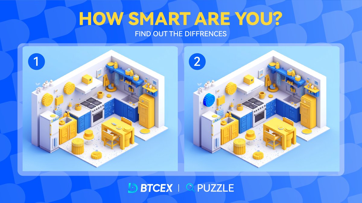 BTCEX_exchange's tweet photo. How smart are you? Spot the differences in this fun puzzle. 😉
▶️ Comment with a screenshot📲 if you find them
🏷️ Tag 5 people & follow
@BTCEX_exchange
🤩 10 correct responses with the most likes will receive $10 each 🤑
#BTCEXPuzzle #cryptopuzzle #weekendfun https://t.co/JzNUOFV5Xo