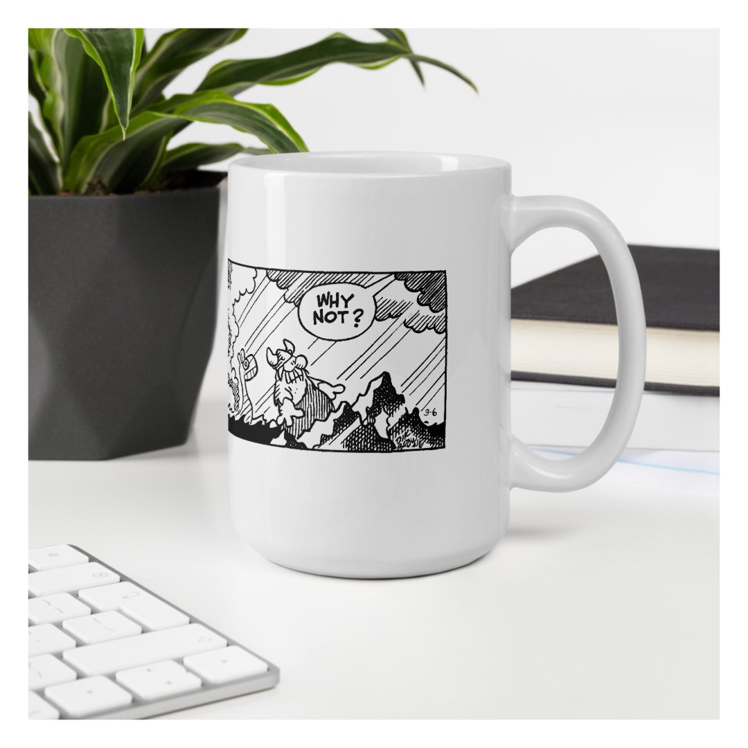 ComicsKingdom's tweet photo. βοΈ Calling all comic fans and caffeine enthusiasts! Unleash your inner Viking with our Hagar the Horrible mug, boldly featuring the iconic "Why Me?! Why Not!" strip.
π΅ https://t.co/g5JGBoG4IZ
#HagarTheHorrible #CoffeeLovers #TeaLovers #ComicMerch #CeramicMug #ComicsKingdom https://t.co/pEun2Js6xo