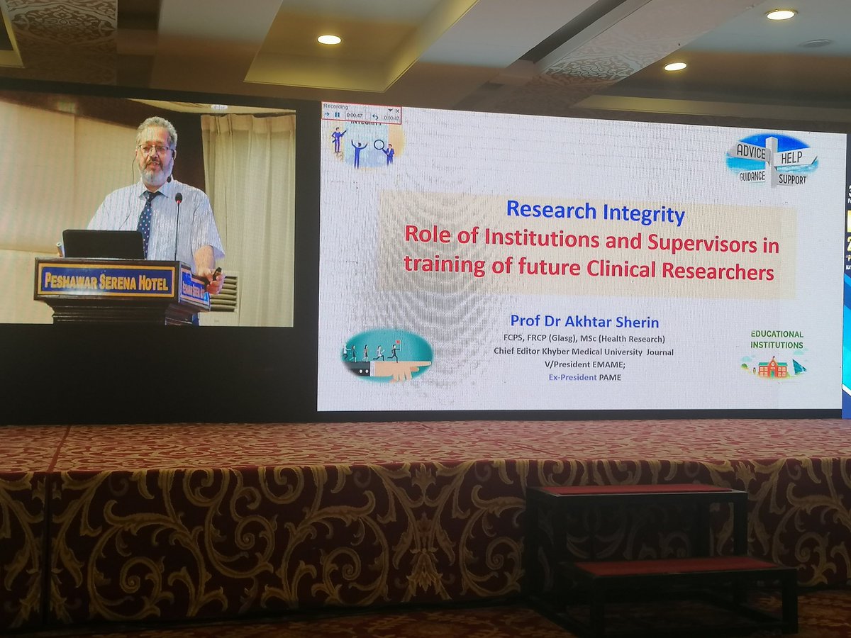 academia_kmu's tweet photo. Invited talk on "Role of institutions &amp; supervisors in training of future clinical researcher" during  #PSPCon2023
#ResponsibleConduct of #Research
#QuestionableResearchPractices
#ResearchMisconduct #ResearchEthics @cbec_siut @hecpkofficial @khyber_medical @CTU_KMU @ResearchKMU1 https://t.co/GvoJWaKZnZ