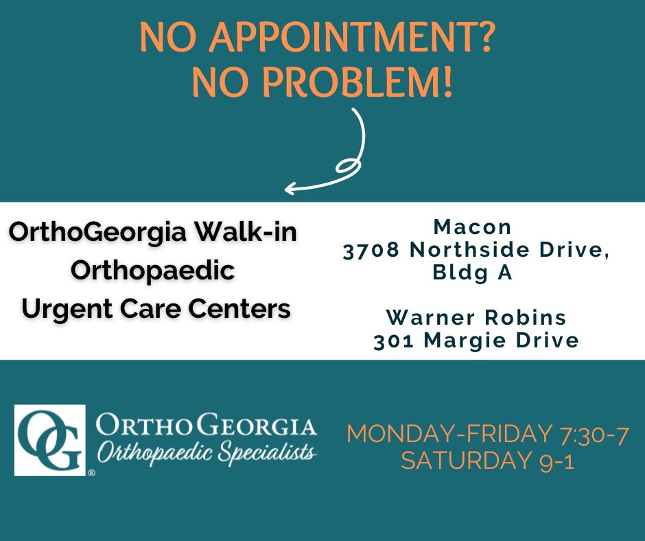 orthoga.org/services/ortho…
#sprainsandstrains #orthopedics #urgentcare #herewhenyouneedus
