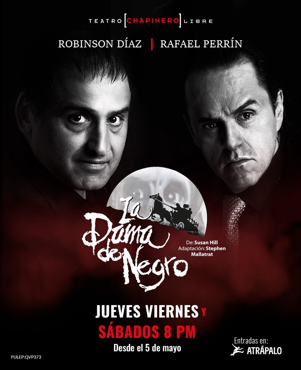 Hoy daré función de <a href="/LaDamadeNegroMX/">La Dama de Negro</a> en el <a href="/teatrolibrebog/">Teatro Libre</a> con <a href="/RobinsonDiazU/">Robinson Diaz</a> a las 8pm. Boletas en la taquilla y en <a href="/atrapaloCOL/">Atrápalo Colombia</a> van a venir o tienen miedo?