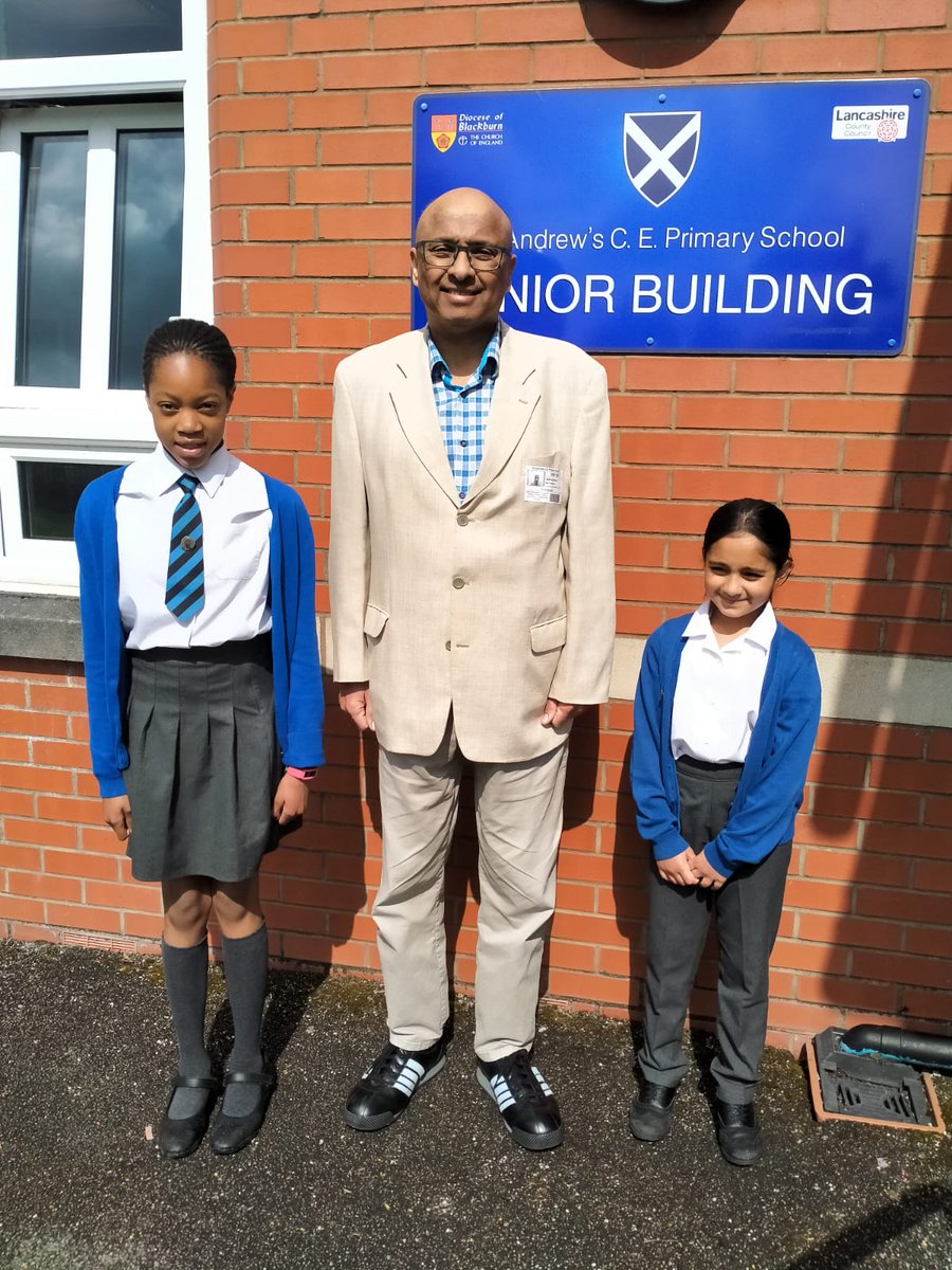 St_AndrewsCofE's tweet photo. It was a pleasure to welcome MP Sir Mark Hendrick to our school, following a letter written to him by two of our Year 5 girls regarding climate change @MpHendrick 
The girls talked about the sad state of our school field after having to fell 65 Ash Trees @BDBofE @nationaltr https://t.co/wOlsNhDVkQ