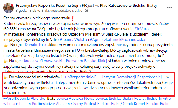 No to super!!! Dziękuję i trzymam za słowo, Panie Pośle! 🤝😎👍