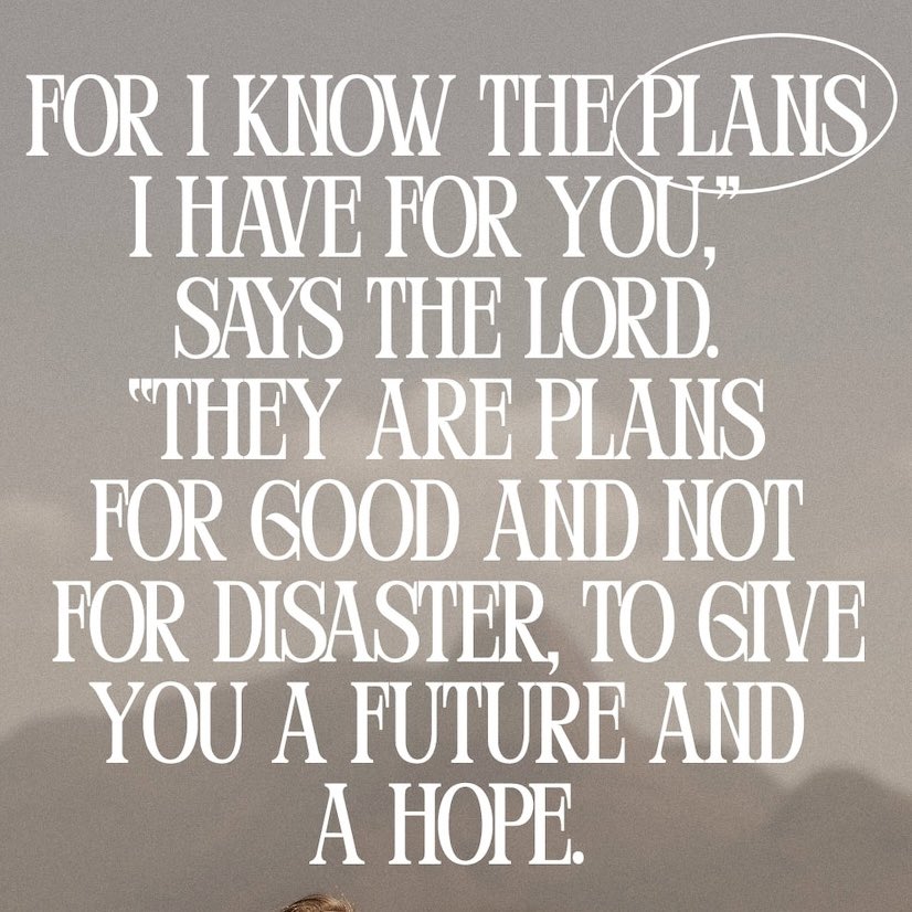 God's plans for you are good...to give you a future and a hope. ❤
#godisgood #goodfuture #goodplans #hope #youversion