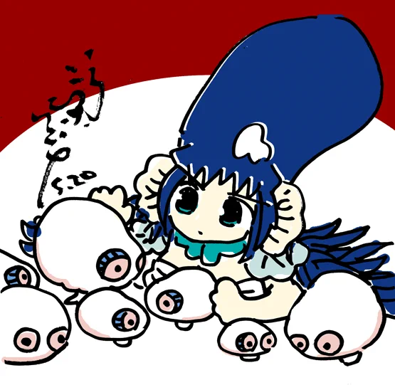 #毎日造物大女王さま 妖怪の絵巻物に出て来る白い妖怪「大化」である