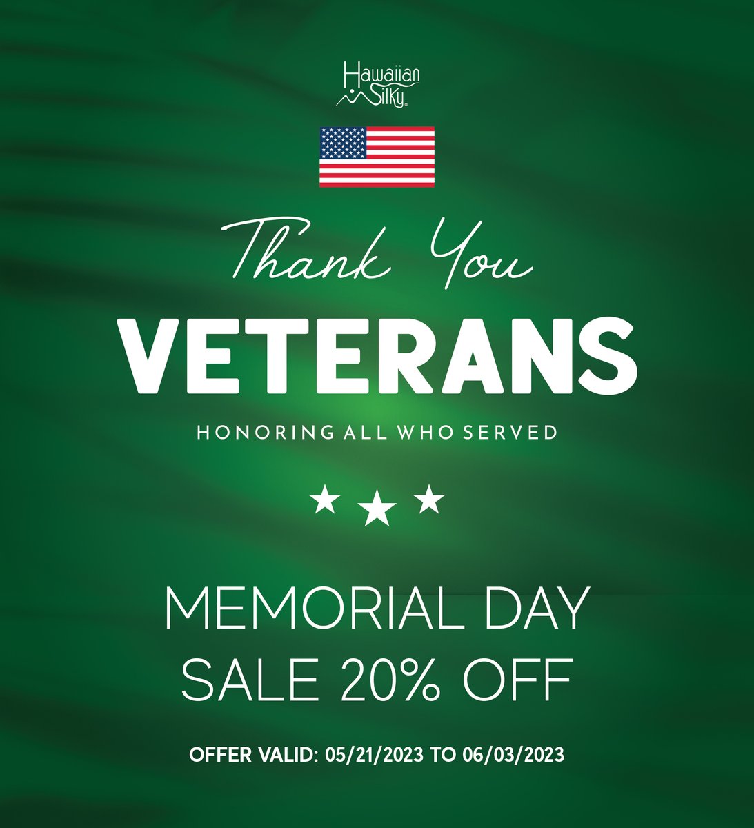 Happy Memorial Day! We send our love and well wishes to those who have lost anyone servicing their country! ❤️ 
#Sale #MemorialDay #MemorialDaySale #MemorialDayWeekend  #Sale #Coupons #Discount #InstaGood #HairProducts #Deal #HairSale  #Coupon #CouponLady #ShopNow #HairCareDeals