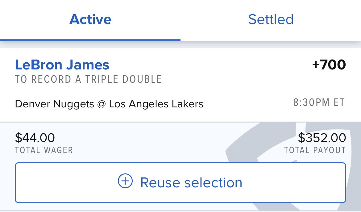 Alex__Monaco's tweet photo. I will continue to bet LeBron James triple double until he inks one!!! Tonight is the night
A Jerry West 44 on it +700
#TripleDub #Lakeshow https://t.co/QVF5RSciWe