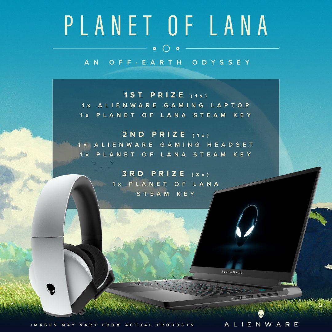🏆 SWEEPSTAKES 🏆 

Are you eager to play Planet of Lana? Why not play on an <a href="/Alienware/">ALIENWARE</a> gaming laptop! 

Enter this Sweepstakes to be part of this exclusive Planet of Lana give-away! 🎉🤩

bit.ly/3BGoTsO

#games #planetoflana