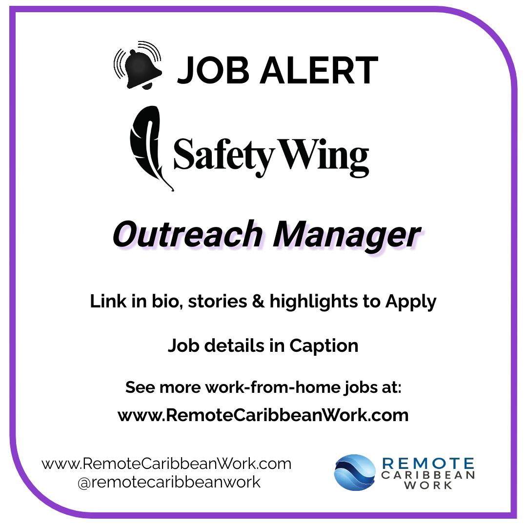 Available Jobs include: 
1. Outreach Manager bit.ly/3MqPSPk
2. CampusPress Sales Support Specialist bit.ly/3I9IS69

Visit remotecaribbeanwork.com to apply 

#remotecaribbeanjobs #careerja