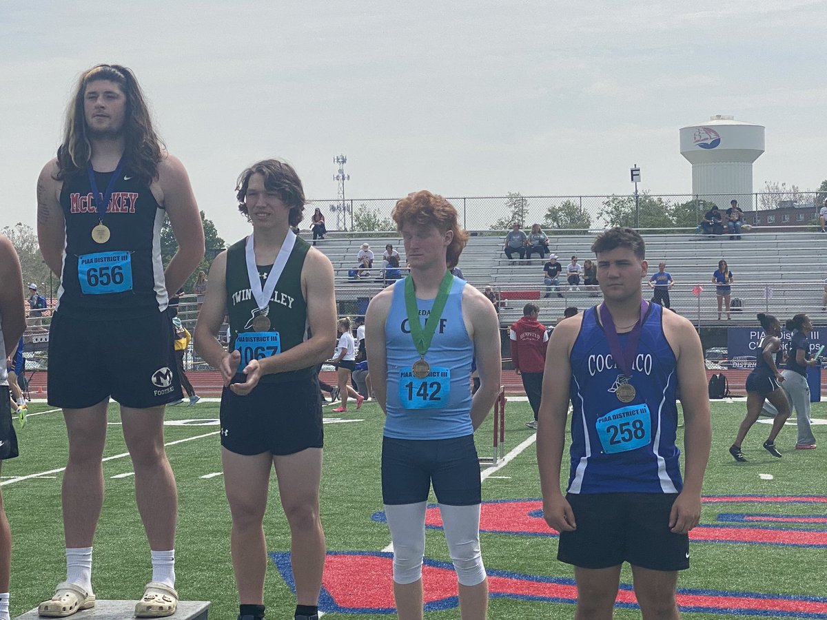 Ethan Dorrell (<a href="/CedarCliff_AD/">Cedar Cliff Athletics</a>) uncorks a throw of 162-9 in the District 3 3A boys javelin, reeling in a fifth-place for the Colt senior.