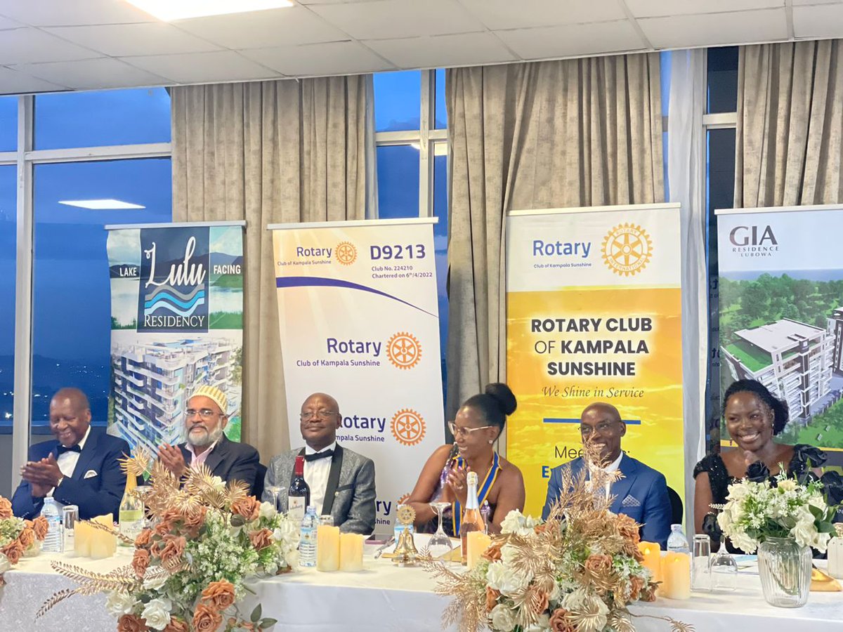 The newly installed President of <a href="/RcKampala/">Rotary Club of Kampala Sunshine</a> presided over by <a href="/mikesebaluken/">PDG Mike Kennedy Sebalu</a>,Graced by the Principal Judge of Uganda,natured by <a href="/MartinOmara18/">Martin Omara</a> <a href="/NatukundaMario/">Marion Natukunda</a> blessed by my fathers Sir Rich &amp; Haji Nadir of <a href="/HKPropertiesUg/">Haji Kalungi Properties</a> ,hosted by <a href="/MichaelBabu10/">Michael Babu</a> &amp; <a href="/LynnUg3/">Lynn Komugisha 🇺🇬</a>.
<a href="/RotaryKiwatule/">Rotary Club of Kiwatule</a>