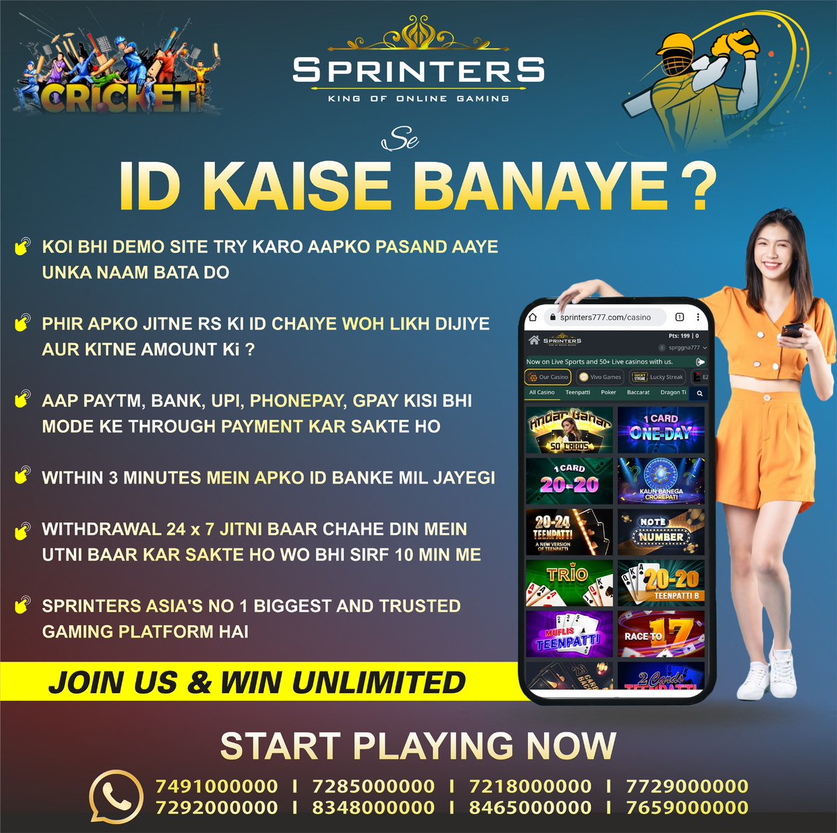 Sprintersonline's tweet photo. Get your lucky ID now
WhatsApp us now
https://t.co/phTe94RYgf https://t.co/uAV7Lh2TkO