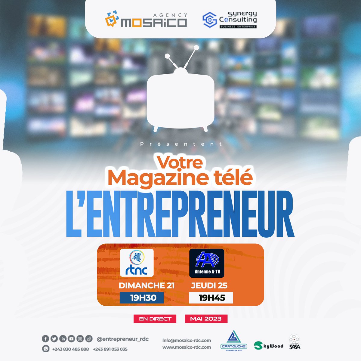 Entrepren_rdc's tweet image. &quot;Ne manquez pas notre nouveau numéro de l’émission &quot;L&apos;Entrepreneur&quot;
Découvrez les histoires inspirantes de chefs d&apos;entreprise qui ont transformé leurs idées en réalité. Apprenez des astuces, des stratégies et des leçons de vie qui vous aideront à devenir un entrepreneur accompli.