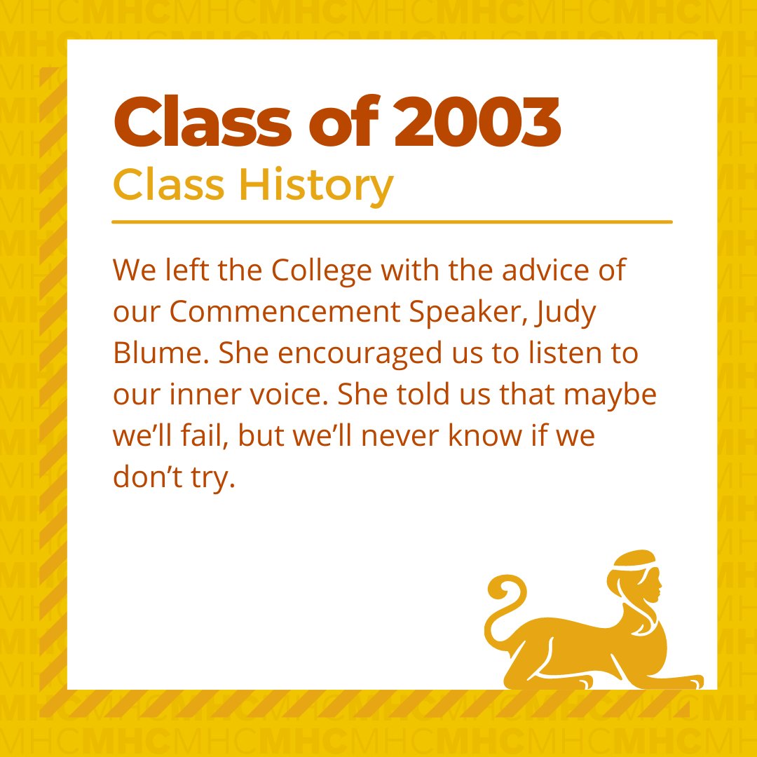 The class histories continue! #MHCReunion #ClassHistories